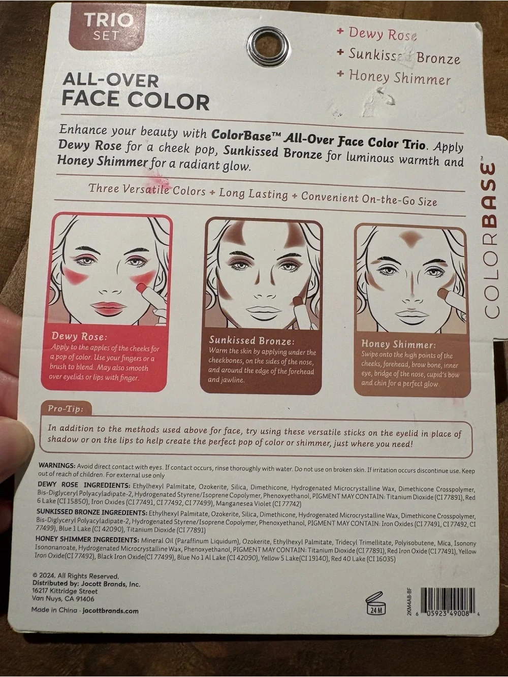 Color Base All-Over Face Color Trio — Dewy Rose, Sunkissed Bronze, Honey Shimmer